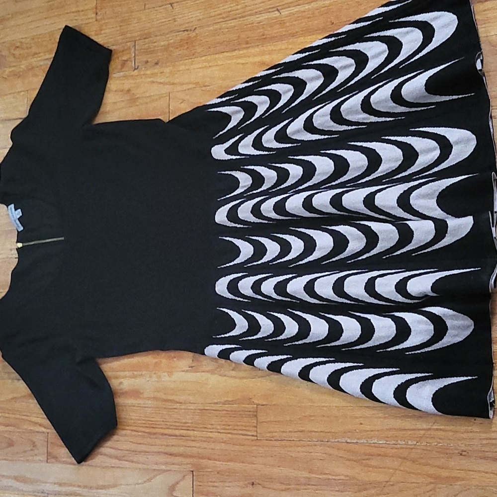 Dress, black & creme